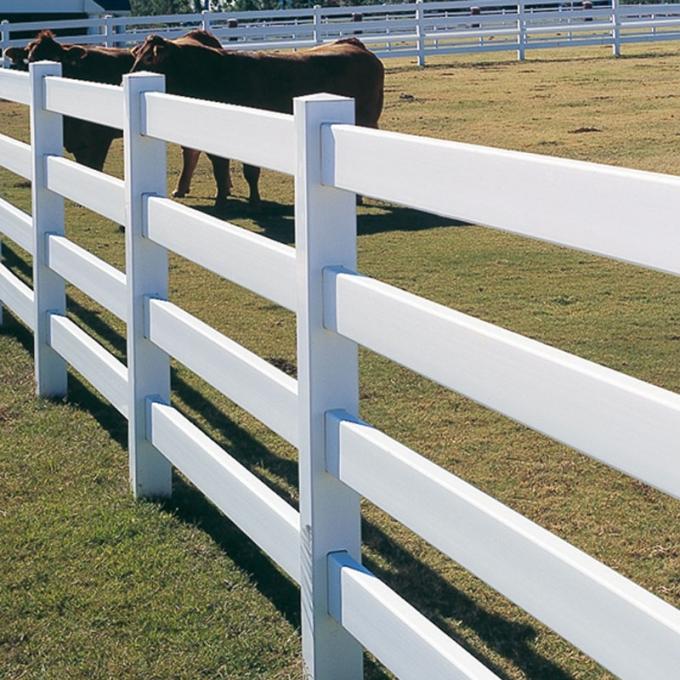 Timbertech Ranch Fencing Factory Protective PVC Ranch Fence Eco Friendly 3 Rail Vinyl Horse Fence