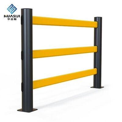 Upright Protector Anti Collision Post Flexible Safety Barrier Single Rail / 2 Rails / 3 Rails