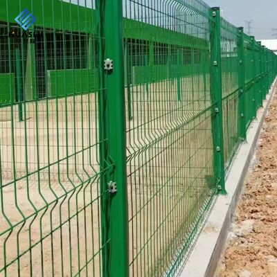Green Powder Coated 3D Bending Fence Metal Wire Mesh V shaped