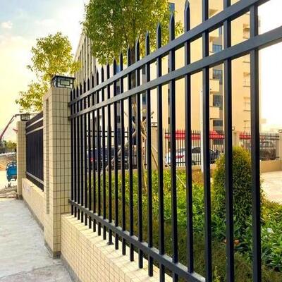 Residential Area Steel Guardrail Wrought Iron Fence Fully Welded