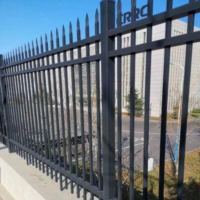 Square Tube Wrought Iron Fence 6ft Rust resistant For Backyard Area