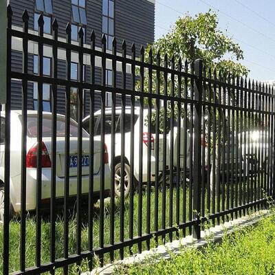Durable Black Wrought Iron Fence With Heating And Forging Process For Villas And Gardens