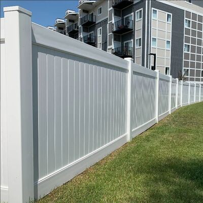 Easy DIY 6 X 8 White Privacy Vinyl Fence Panel Outdoor UV Resistant