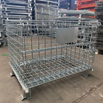 Folding Logistics Trolley Pallet Cage Metal Steel Storage Cage