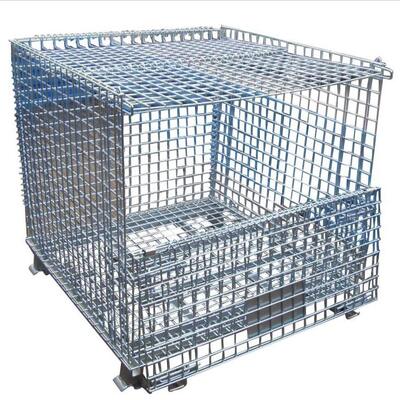 Industrial Mobility Options And Reinforced Panels Stackable Stillage Cage For Storage And Transport
