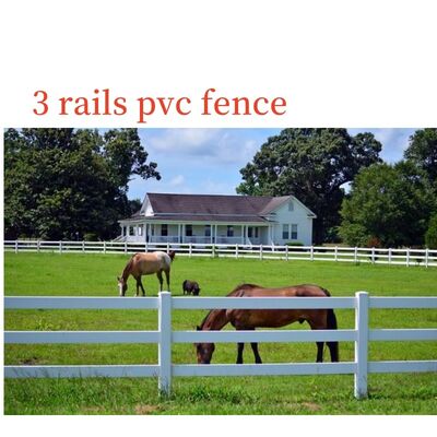 UV resistance Pvc Cross Pvc Ranch Rail Fence  4ft 5ft High
