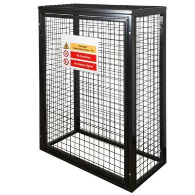 Storage Mesh Gas Bottle Cage Yellow Blue Steel Stackable Propane Tank Cage