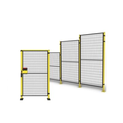 Industrial Robot Safety Fence Designed With Welded Mesh Panels And Corrosion Resistant Powder Coated Steel Frame For Safety