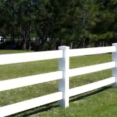 3-Rail Fence, Garden Anti-Corrosion Vinyl PVC Farm Fence, PVC Horse Stable Fencing for Farm and Ranch Safety