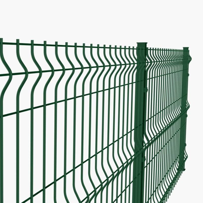 Strong 3D V Bending Modern Security Fence Powder Coated Steel Frame Square Anti Climb 8FT Panel for Schools Houses Outdoor Use