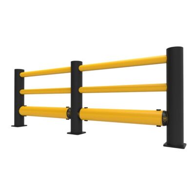 Flexible Safety Barrier Lightweight and Modular with Plug in Installation Reduces Construction Time and Maintenance Costs