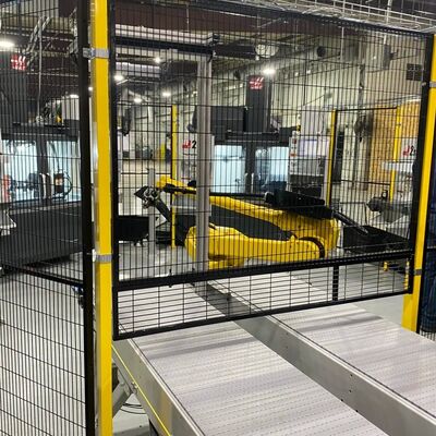 Robot Safety Fence Engineered for Seamless Integration into Automated Facilities Ensuring Safety and Partitioning of Workspaces