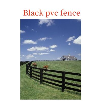 100% Vinyl Ranch Style Vinyl Fence Farm Four Rail Vinyl Fence