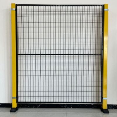 customized Industrial Robot Machine Guarding Fence Panels Yellow Black Design