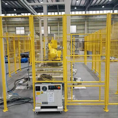 Security Robot Machine Guarding Safety Fence Metal Steel Yellow Black