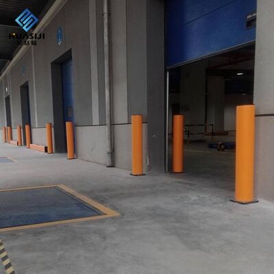 Upright Protector Anti Collision Post Flexible Safety Barrier Single Rail / 2 Rails / 3 Rails