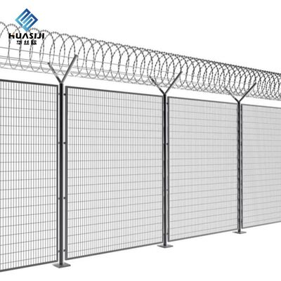 8 Feet High 358 Security Mesh Anti Climb Fence Clear View
