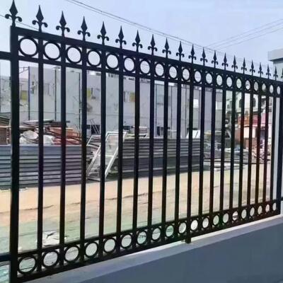 Residential Area Steel Guardrail Wrought Iron Fence Fully Welded