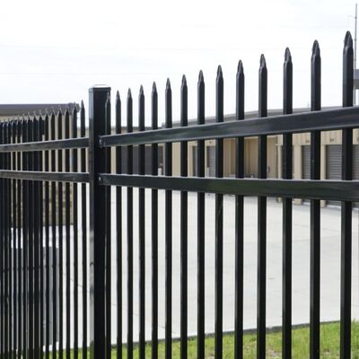 Anti Rust Wrought Iron Fence Powder Coated Metal Steel