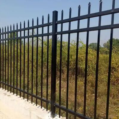 Outdoor Garden Wrought Iron Fence PVC Coated Galvanized Steel