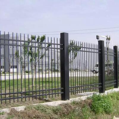 Square Tube Wrought Iron Fence 6ft Rust resistant For Backyard Area