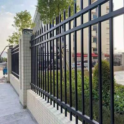 Square Tube Wrought Iron Fence 6ft Rust resistant For Backyard Area