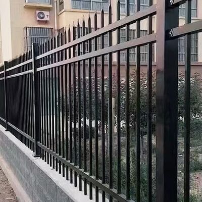 Steel Picket Spear Top Fence Panels Anti Theft 1.5-1.8m Easily Assembled