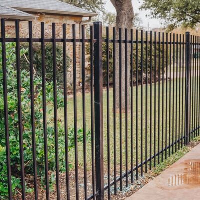 Steel Picket Spear Top Fence Panels Anti Theft 1.5-1.8m Easily Assembled