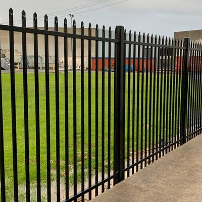 Garden Security Steel Picket Fence 8 Feet Wide 6 Feet High