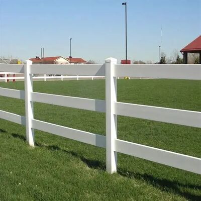 Factory Protective PVC Ranch Fence Eco Friendly 3 Rail Vinyl Horse Fence