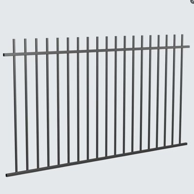 Tubular Garden Design Wrought Iron Fence Black Steel Picket