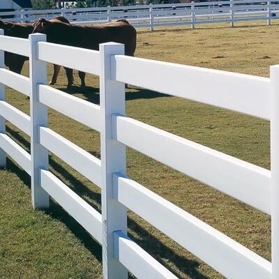 2 3 4 Rail Vinyl Horse Fence Corrosion Resistance Pvc Horse Fence