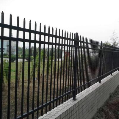 Durable Black Wrought Iron Fence With Heating And Forging Process For Villas And Gardens