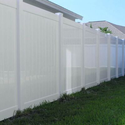 6FT Height 8ft Width Plastic PVC Privacy Fence UV Resistance
