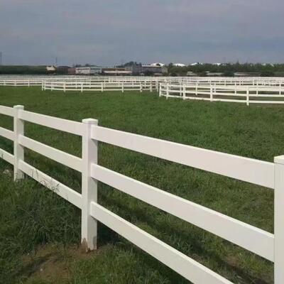 Height 1.2m 1.5m Ranch Style Vinyl Fencing 3 Rails Horse Farm Fence