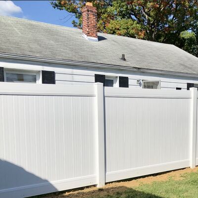 Easy DIY 6 X 8 White Privacy Vinyl Fence Panel Outdoor UV Resistant