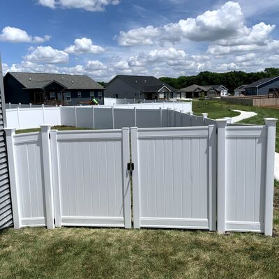 Easy DIY 6 X 8 White Privacy Vinyl Fence Panel Outdoor UV Resistant