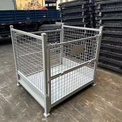 Folding Logistics Trolley Pallet Cage Metal Steel Storage Cage