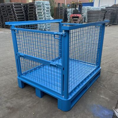 Folding Logistics Trolley Pallet Cage Metal Steel Storage Cage