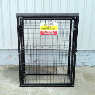 Welded Wire Mesh Gas Bottle Cage Powder Coated Gas Cylinder Cage