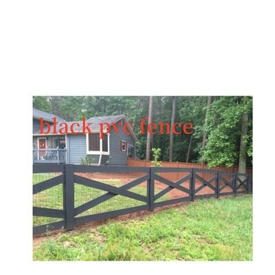 White Brown Color Pvc Vinyl Ranch Rail Fence Pvc Horse Fencing 4FT Height