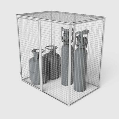 Industrial Security Gas Cylinder Storage Cage Weather Resistance
