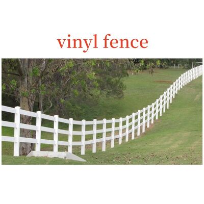 White Brown Color Pvc Vinyl Ranch Rail Fence Pvc Horse Fencing 4FT Height