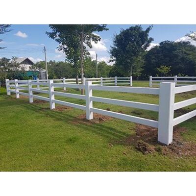2/3/4 Rails PVC Horse Fencing Outdoor Livestock Fence Rodent Proof