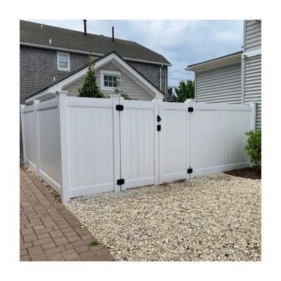 Outdoor PVC Vinyl Privacy Fence Panels  6ft*8ft Horizontal Rail Type