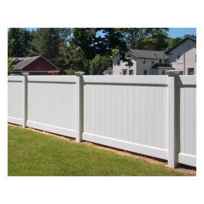 Outdoor PVC Vinyl Privacy Fence Panels  6ft*8ft Horizontal Rail Type