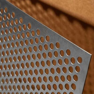 Anti Corrosion Metal Punch Plate Steel 4mm Thickness Round Hole