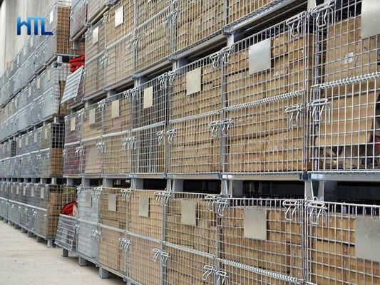Warehouse Steel Wire Mesh Pallet Cages Storage Container