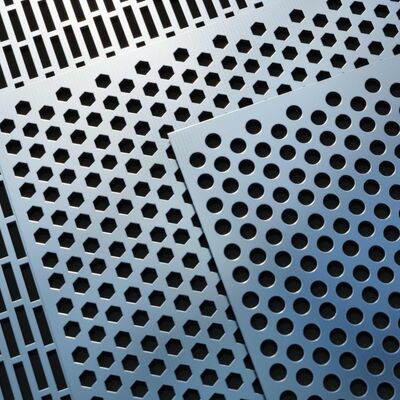 Galvanized Steel / Stainless Steel Metal Punch Plate Round Hole