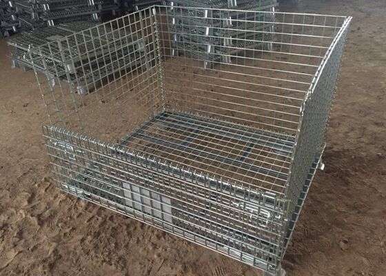 Galvanized Wire Mesh Pallet Rack Security Cage With PP Plate